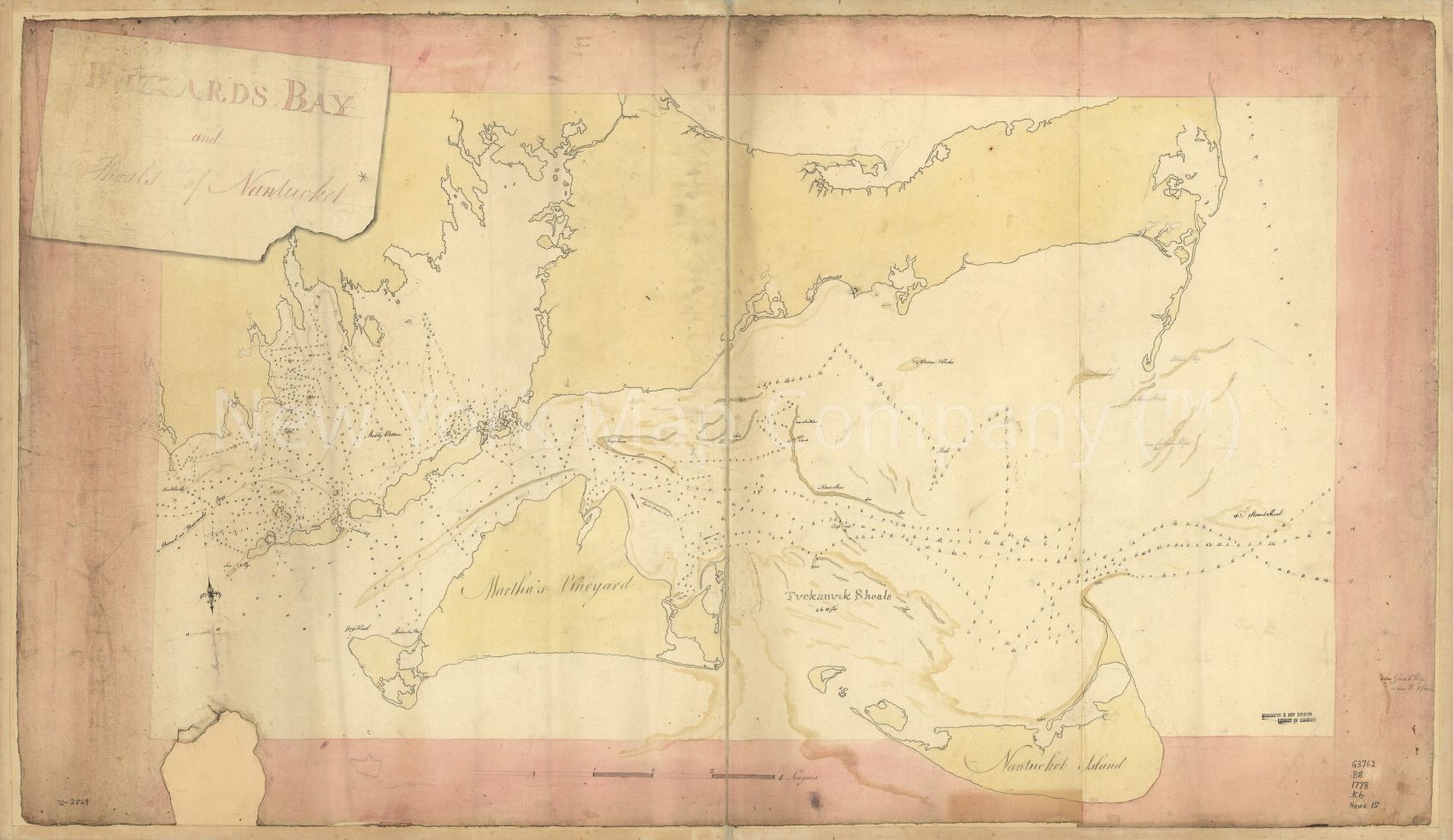 1778 Map Buzzards Bay and shoals of Nantucket Buzzards BayBuzzards